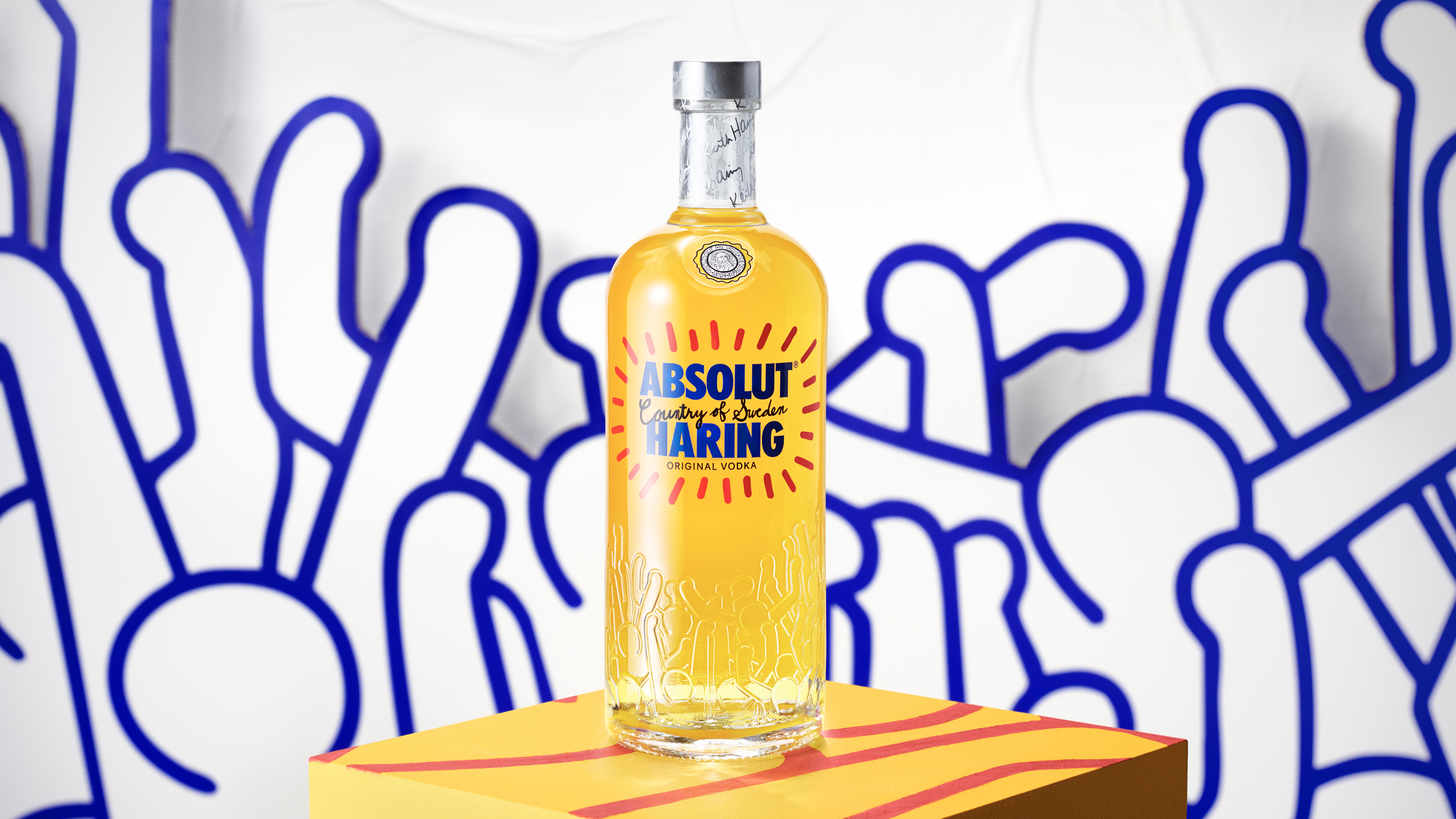 Absolut Haring limited edition vodka bottle