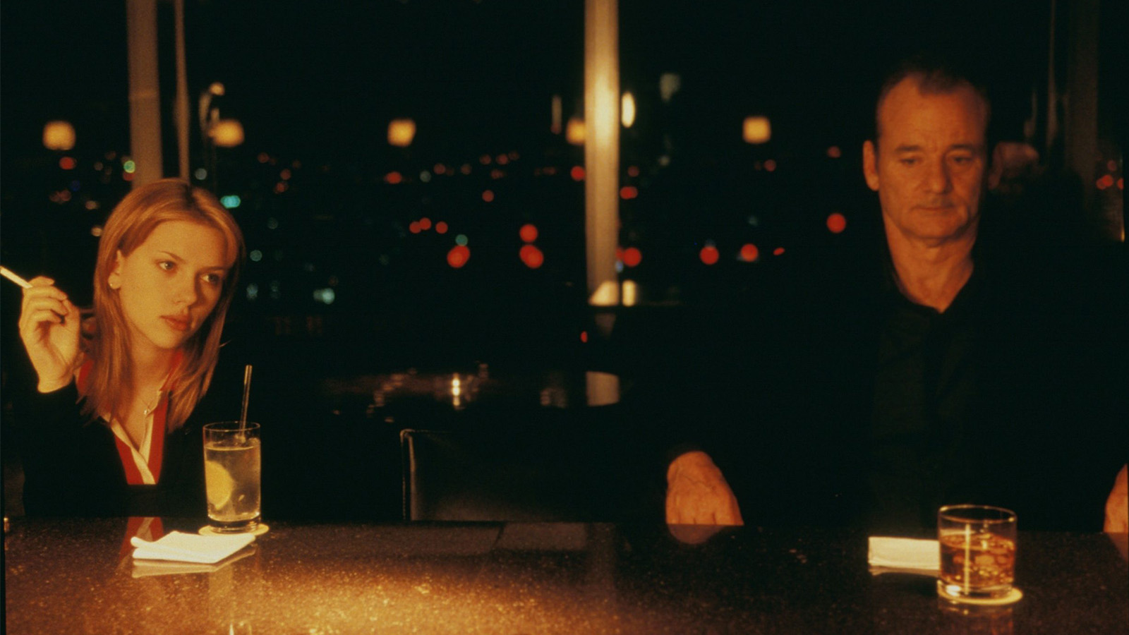 scene from movie Lost in Translation, illustrating cocktails at Park Hyatt Toyko for our gift guide