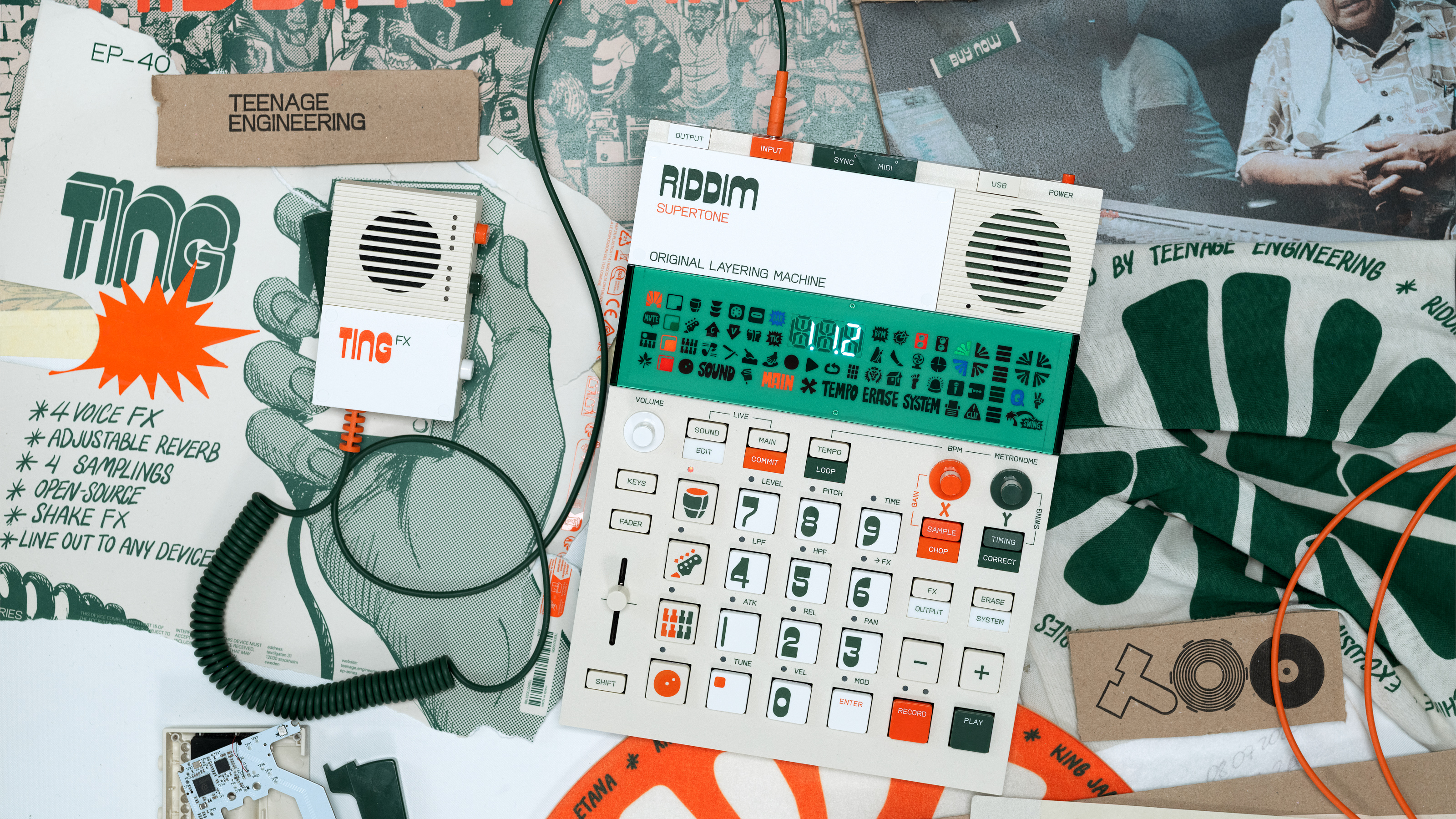 Teenage Engineering EP–2350 ting and EP–40 riddim